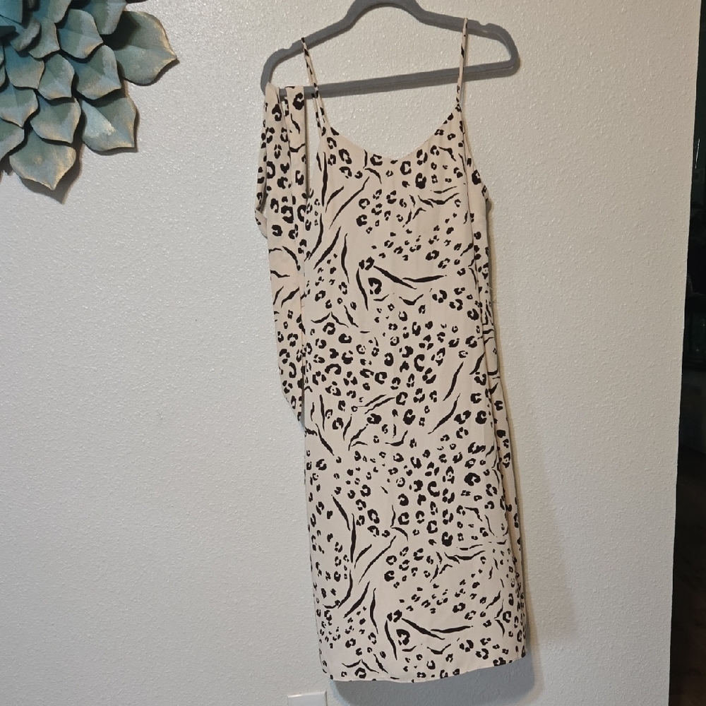 Nine West Cream Slip Dress Spaghetti Strap Midi
